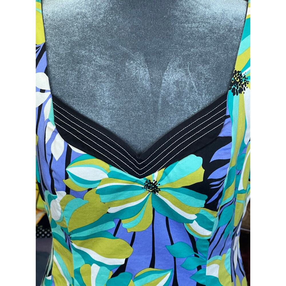 NINE WEST FIT & FLARE SEXY WORK CASUAL CRUISE BEACH LINED 10 - Picture 4 of 6